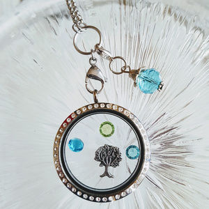 March Birthstone Lobster Clasp Floating Charm